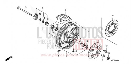 FRONT WHEEL SH150RA de 2010